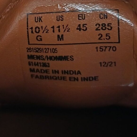 Clarks Whiddon Black Leather Oxford Shoes Size 11.5 Comfort Fit Cap Toe 15770 - Picture 9 of 12